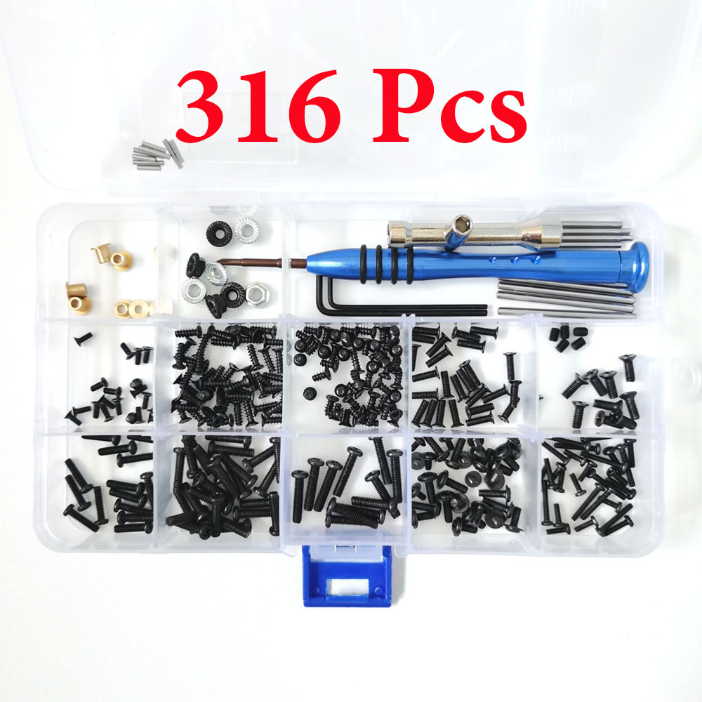 316 pieces Boxed Screw for Remote Control Car Repair / Small Screw / Hexagon Socket Screw With Installation Tool