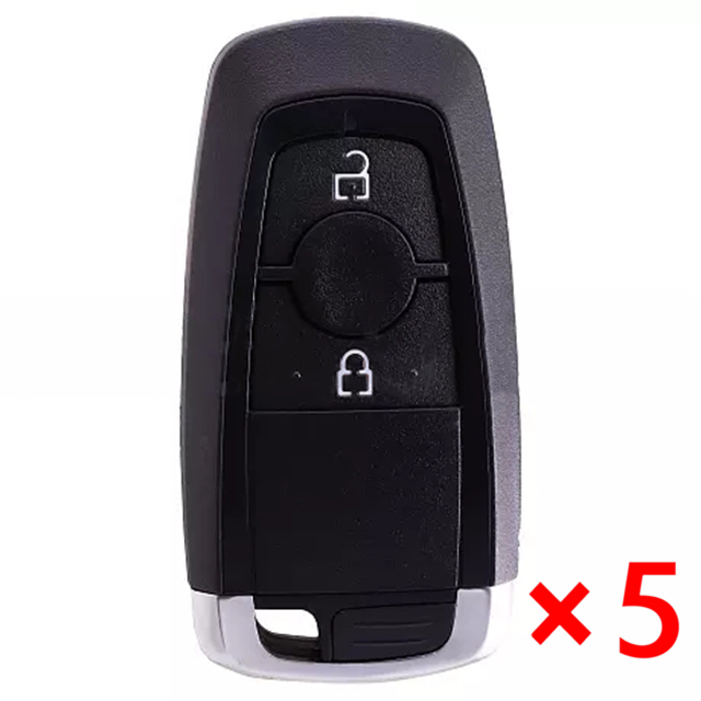 Smart Remote Car Key Shell Case 2 Button for Ford Fusion Explorer Expedition Edge F150 F250 F350 With Emergency Blade- pack of 5 