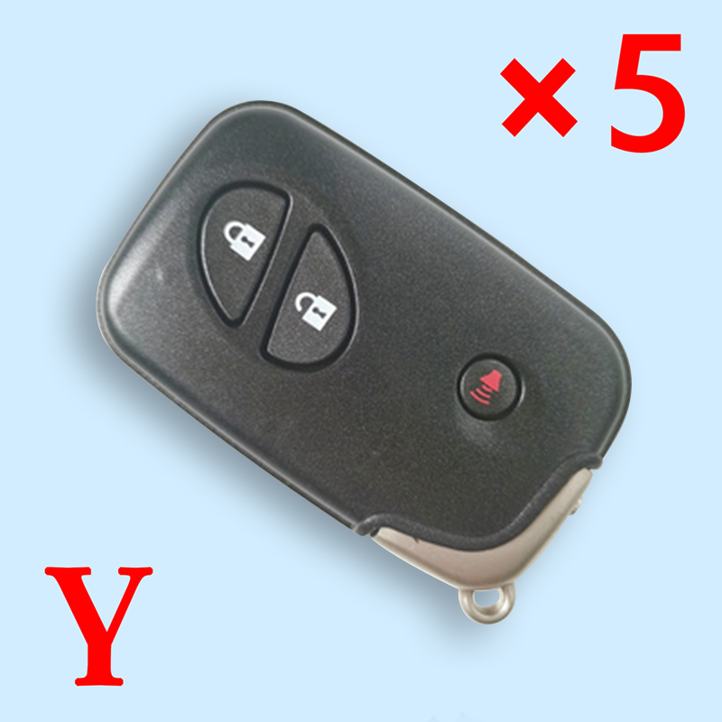 2+1 Buttons Smart Remote Car Key Shell Case  for Lexus RX350 RX450 LX570 FCC ID: HYQ14ACX pack of 5 