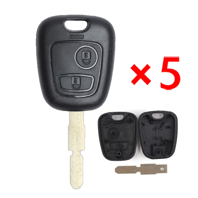 Remote Key Shell 2 Button for Citroen - pack of 5 