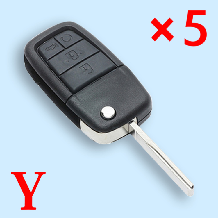 Flip Remote Key Shell 4+1 Button For Pontiac G8 2008-2009 - pack of 5 