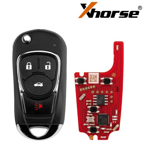 XHORSE XKBU22EN for Buick Model (Foldable 4 Buttons) Second Generation Wired Remote - Pack of 5