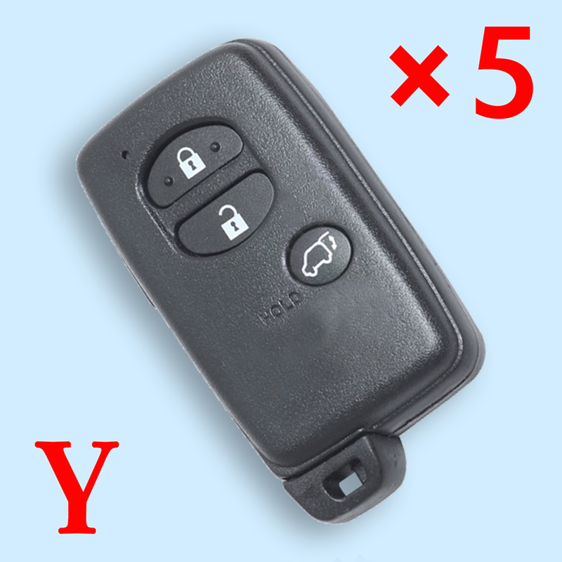 Replacement Smart Remote Card Car Key Shell Fob for Toyota Prius V 2012-2015 Model C- pack of 5 