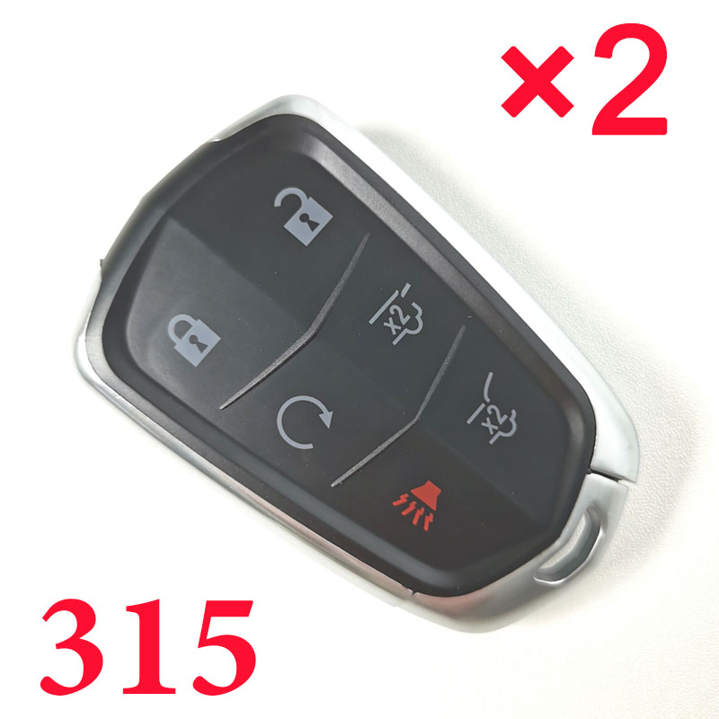 2015-2019 Cadillac Escalade / 6-Button Smart Key / HYQ2AB / 315 Mhz w/ Hatch ( Pack of 2 )