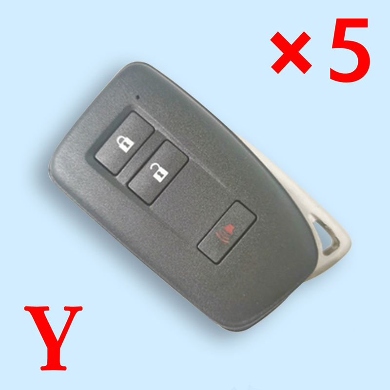 2+1 Buttons Smart Remote Control Key Shell Case for Lexus (SUV) TOY12 （Smooth ）  pack of 5 