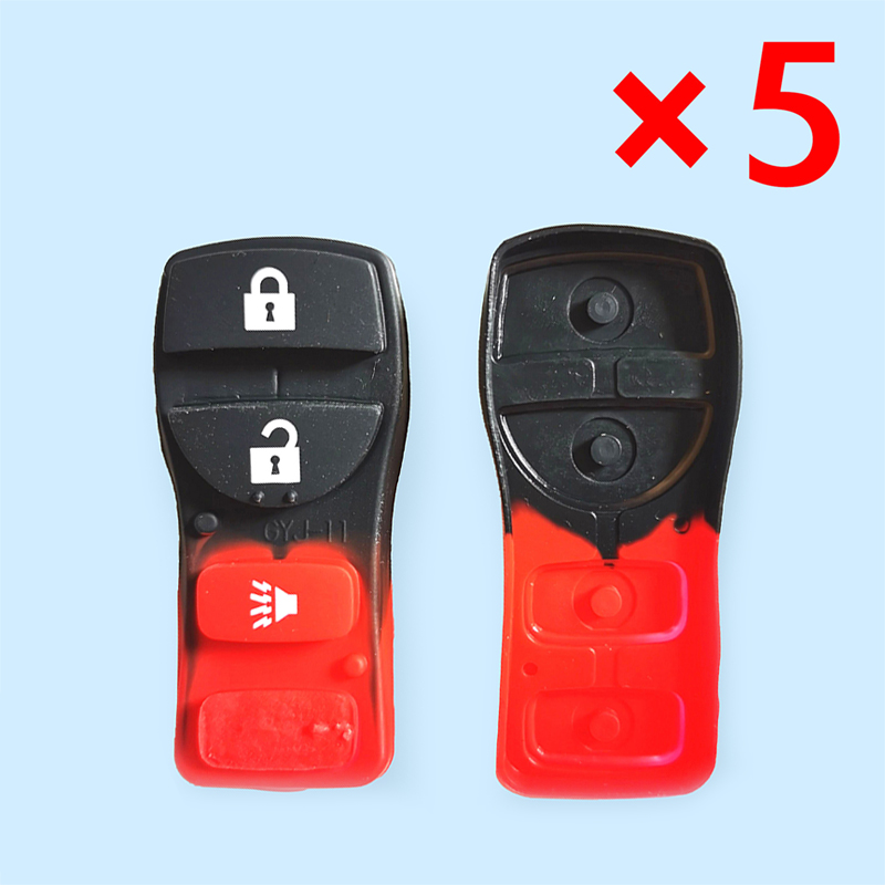 3 button Key Rubber Pad for Nissan 5 pcs