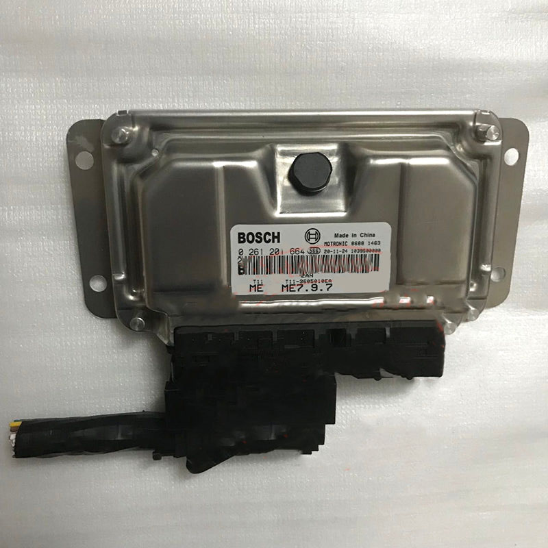 with ECU Connector, New Bosch ME7.9.7 ECU 0261201664 T11-3605010EA for Chery A5 Engine Computer Control Unit (0 261 201 664)