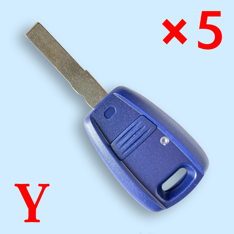 1 Button Remote Key Shell SIP22 (Blue) for Fiat (5pcs)