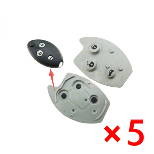Remote Rubber 3 Button for Citroen Sega - pack of 5 