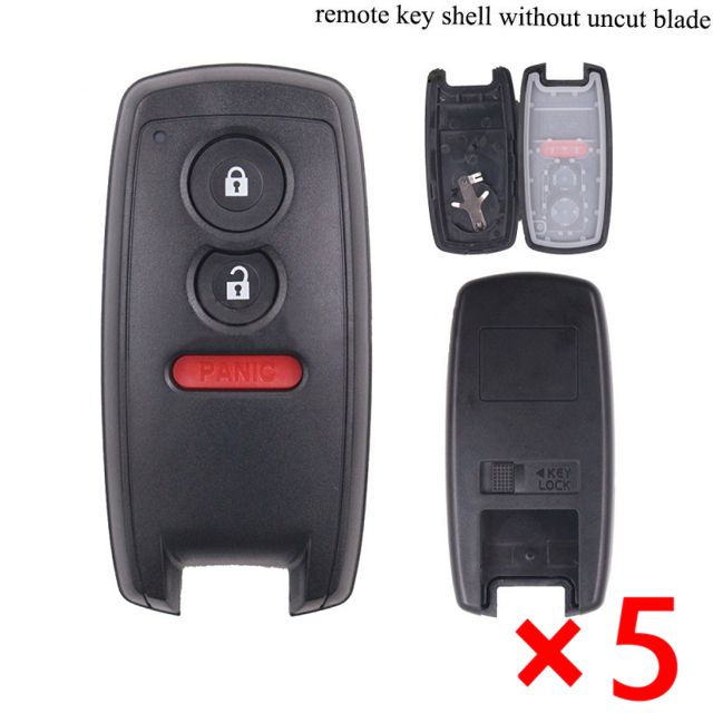 Remote Key Shell 3 Button for Suzuki - pack of 5 