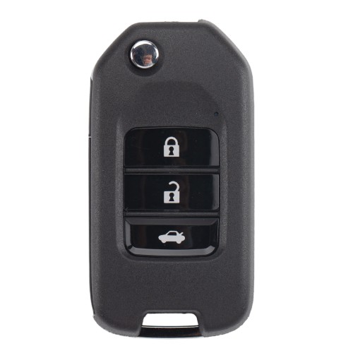 XHORSE XNHO20EN C081-13 Wireless Remote Key Honda Flip 3 Buttons Second Generation Universal Remote Key - Pack of 5