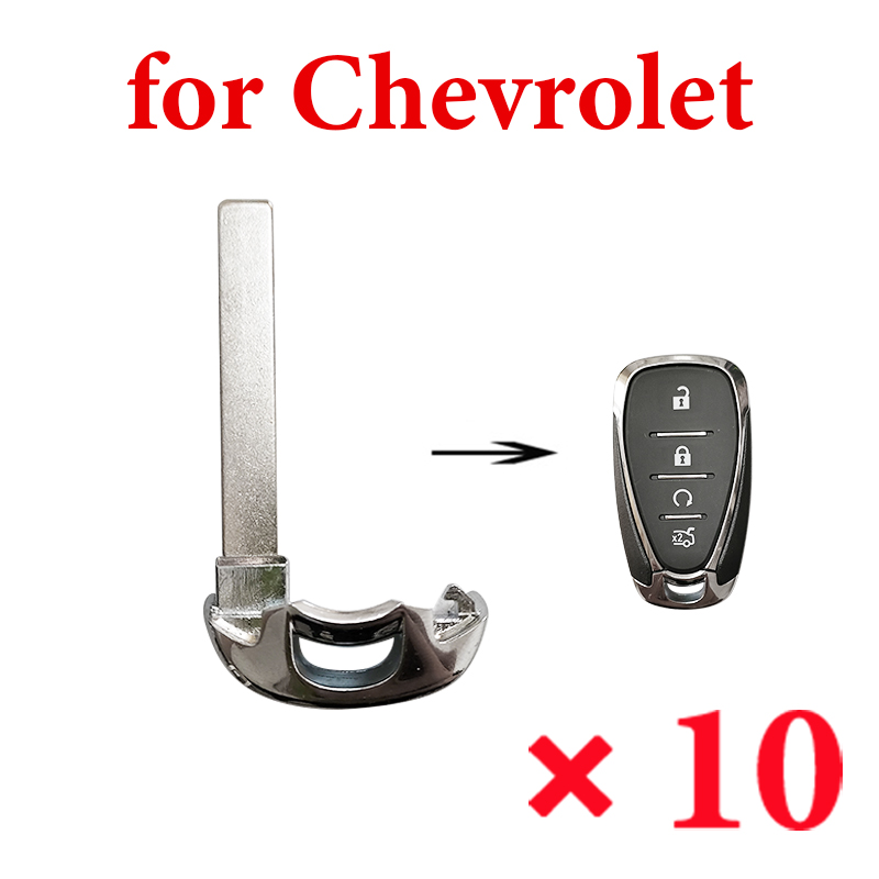 Emergency Smart Key Blade for Chevrolet - Pack of 10