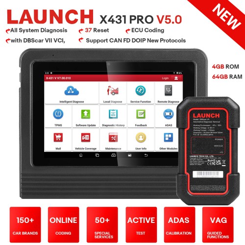 2024 Launch X431 V 5.0 ( X431 Pro ) 8 inch Full System Diagnostic Scanner