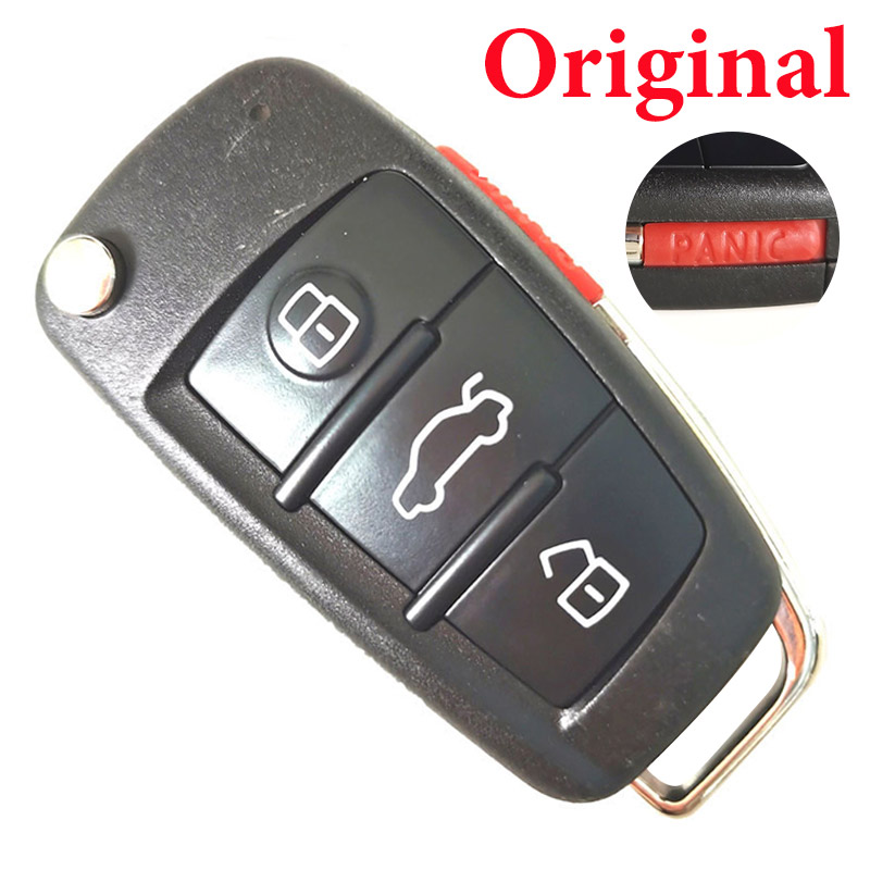 Original 3+1 Buttons 315 MHz Flip Remote Key for Audi A1 A3 Q3 - 8V0 837 220A