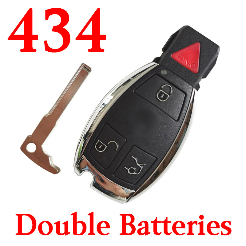 3+1 Buttons 434 MHz  NEC Remote Key for Mercedes Benz - With Double Batteries