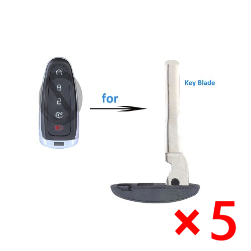 Replacement Uncut Remote Prox Smart Key Blade Blank for Ford M3N5WY8609 HU101-pack of 5