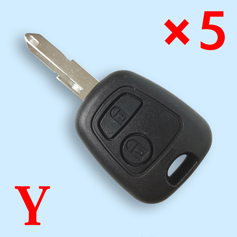 2 Button Key Shell for Citroen 5pcs