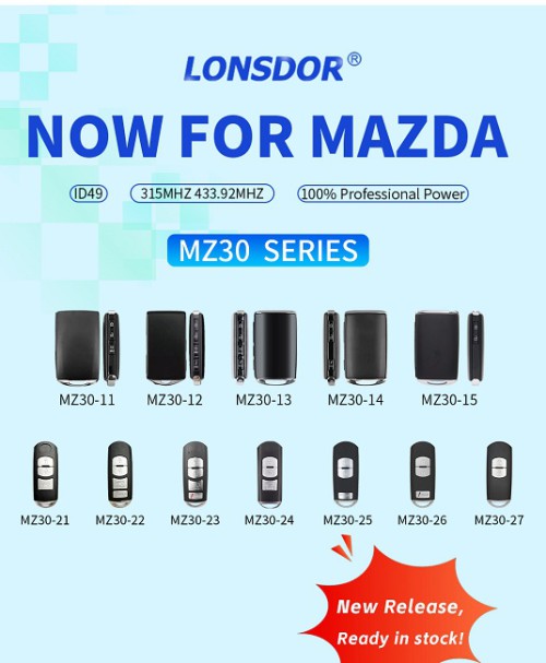 2026 Lonsdor for MAZDA MZ30 Series Keys Universal Smart Key Work with Lonsdor K518 PRO / K518 PRO FCV and KW100