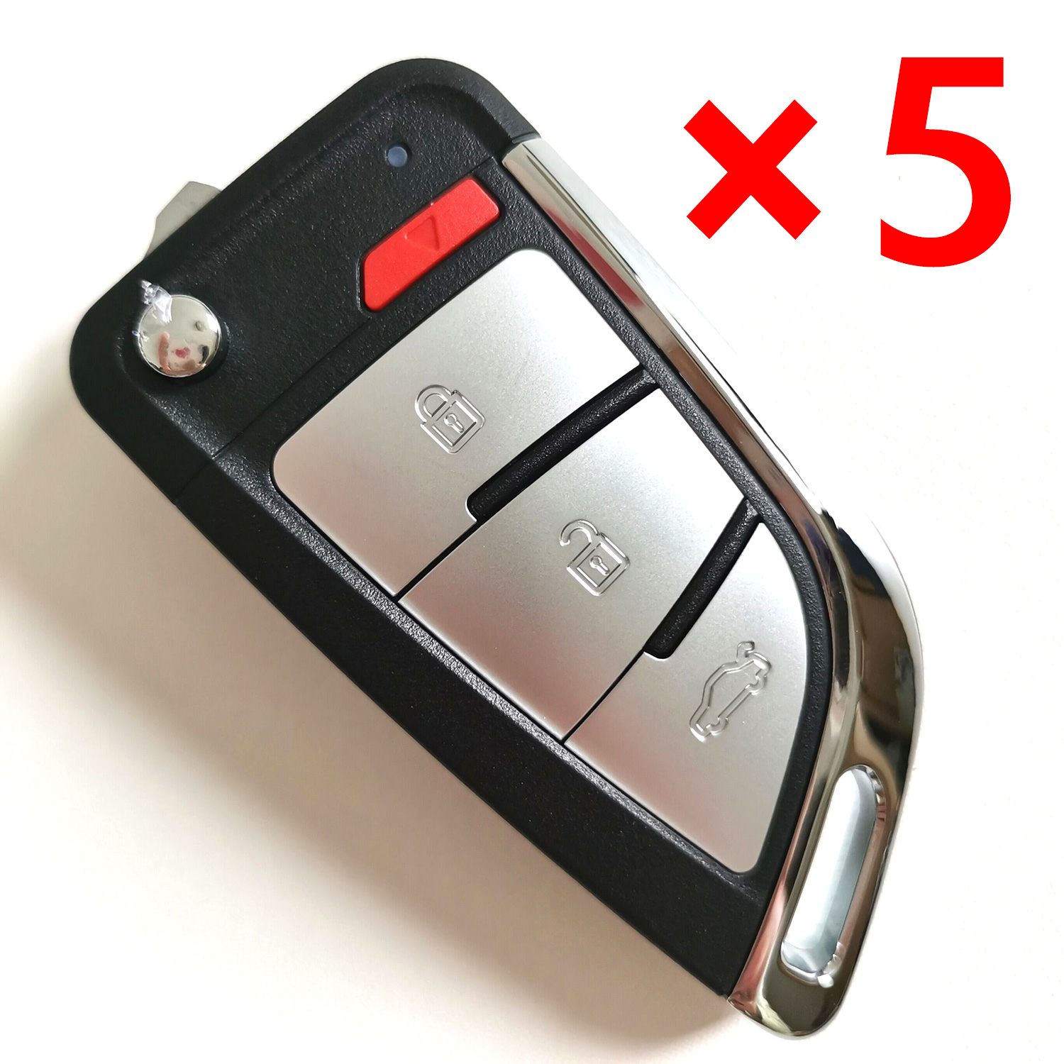 Xhorse VVDI 3+1 Buttons Wire Remote Key  - Pack of 5 - XKKF20EN