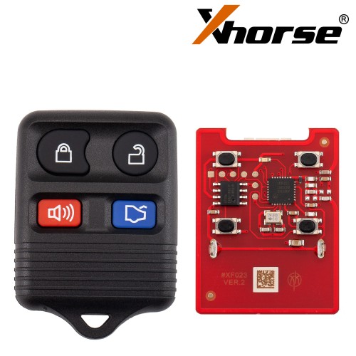 XHORSE XKFO22EN for Ford Models 4 Buttons Split Square Second Generation Wired Remote - Pack of 5
