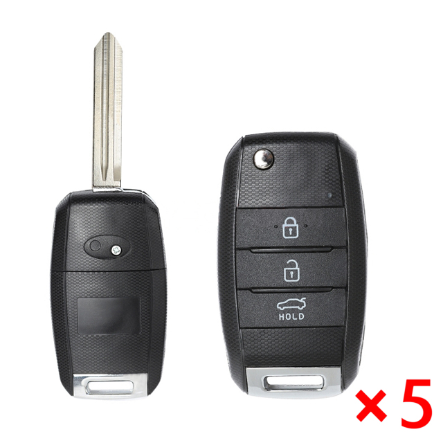 Modified Smart Flip Remote Key Shell 3 Button for Kia K3 - pack of 5 