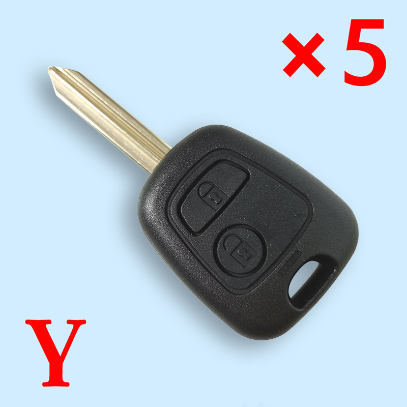 2 Button Key Shell  for Citroen --5pcs