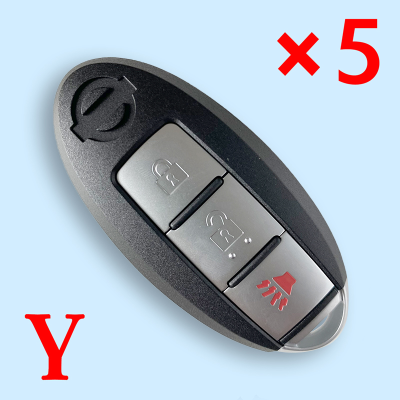 3-Button smart Key shell for Old Nissan for Old Tiida/Yida/Liwei key case with Knob start 5pcs