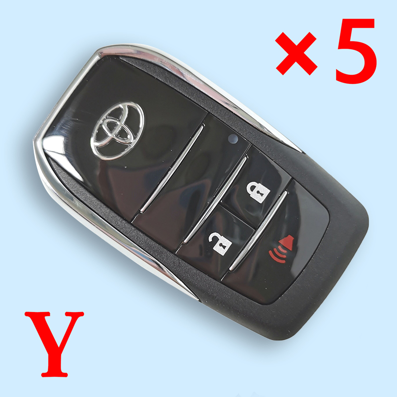Modified Flip Remote Key Shell Case 2+1 Button for for Toyota Avalon Camry Corolla Matrix Rav4 Yaris- pack of 5 