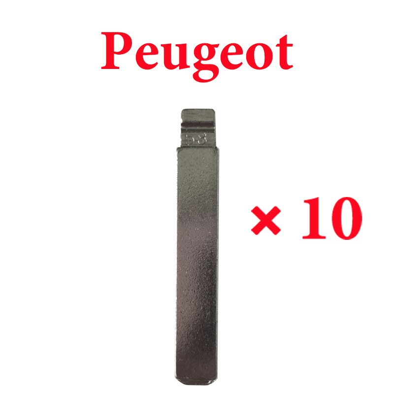 #58 VA2 Key Blade for Citroen & Peugeot  -  Pack of 10