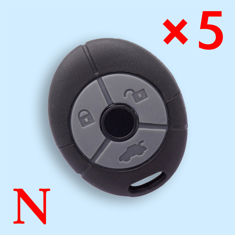 Replacement 3 Buttons Remote Key Shell for Rover Streetwise MG TF ZR ZS 25 45 2003-2005 - pack of 5 
