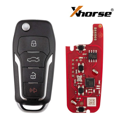 XHORSE XKFO21EN for Ford 2nd Generation Smart Key 4 Buttons Universal Remote Key - Pack of 5