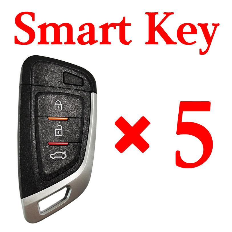 Xhorse VVDI Universal Smart Key - XSKF01EN 3 Buttons - Pack of 5