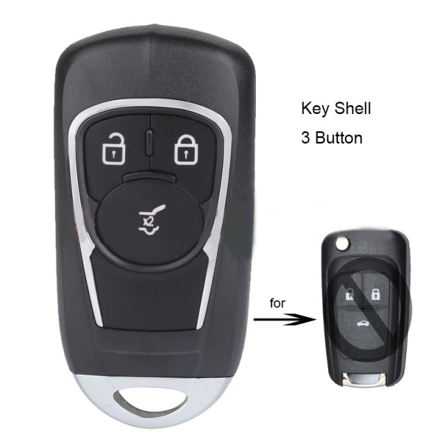 Modify Smart Remote Key Shell 3 Button FOB for Chevrolet Equinox Camaro Volt and Buick OHT01060512  - Pack of 5