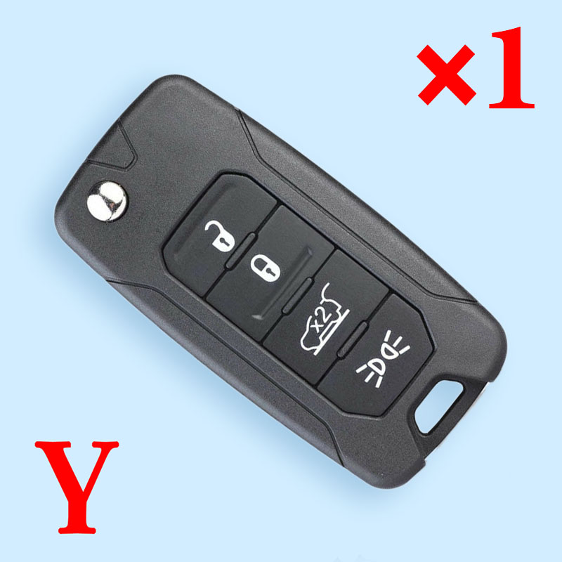 4 Buttons Remote key shell for Jeep Renegade 2015 -2018 With SPI22 Blade with Logo