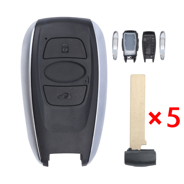 Smart Remote Key Shell 3 Button for Subaru Forester Legacy Impreza XV BRZ 2014 2015 2016 2017 - pack of 5 