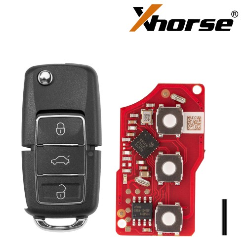 XHORSE XKB526EN B5 (Folding 3 buttons - Black) Second Generation Universal Remote Key - Pack of 5