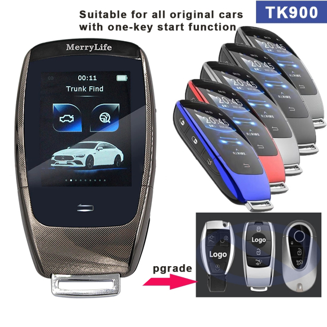 Modified Smart Keyless 3 Button Remote Key Case TK900 with LCD Screen for Mercedes-Benz S Class 500L S450L