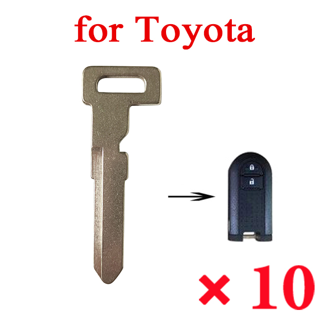 for Toyota Rush Daihatsu 2017-2021 Smart Emergency Remote Key Blade Right Groove - Pack of 10