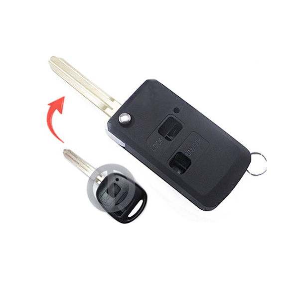 2 Buttons Modified Folding Remote Key Shell for Toyota Prado ( 5 pcs )
