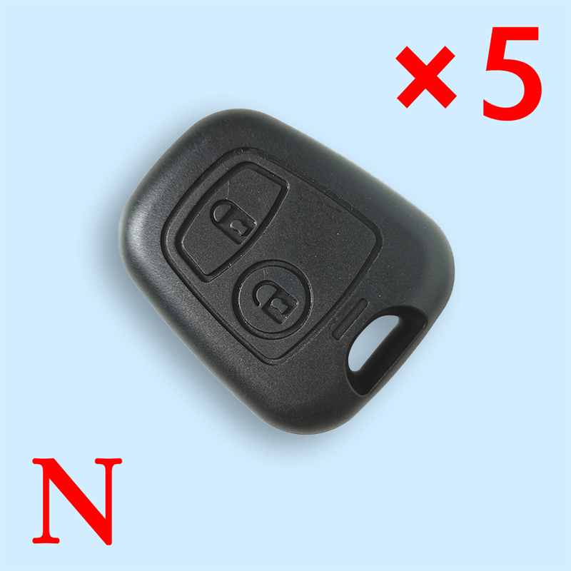 2 Buttons Remote Key FOB Case Shell Cover without Blade No Screws FOR Peugeot  Pack of 5
