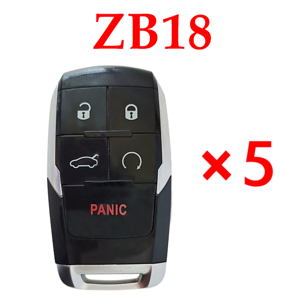 Keydiy KD Universal Smart Remote Key 4+1 Button Dodge Ram Type ZB18 - 5 pcs