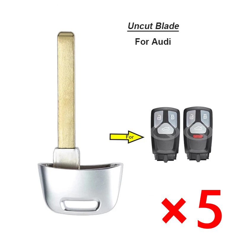 Smart Key Remote Emergency Insert Blade Blank for Audi SQ7 Q7 TT Smart Key - pack of 5