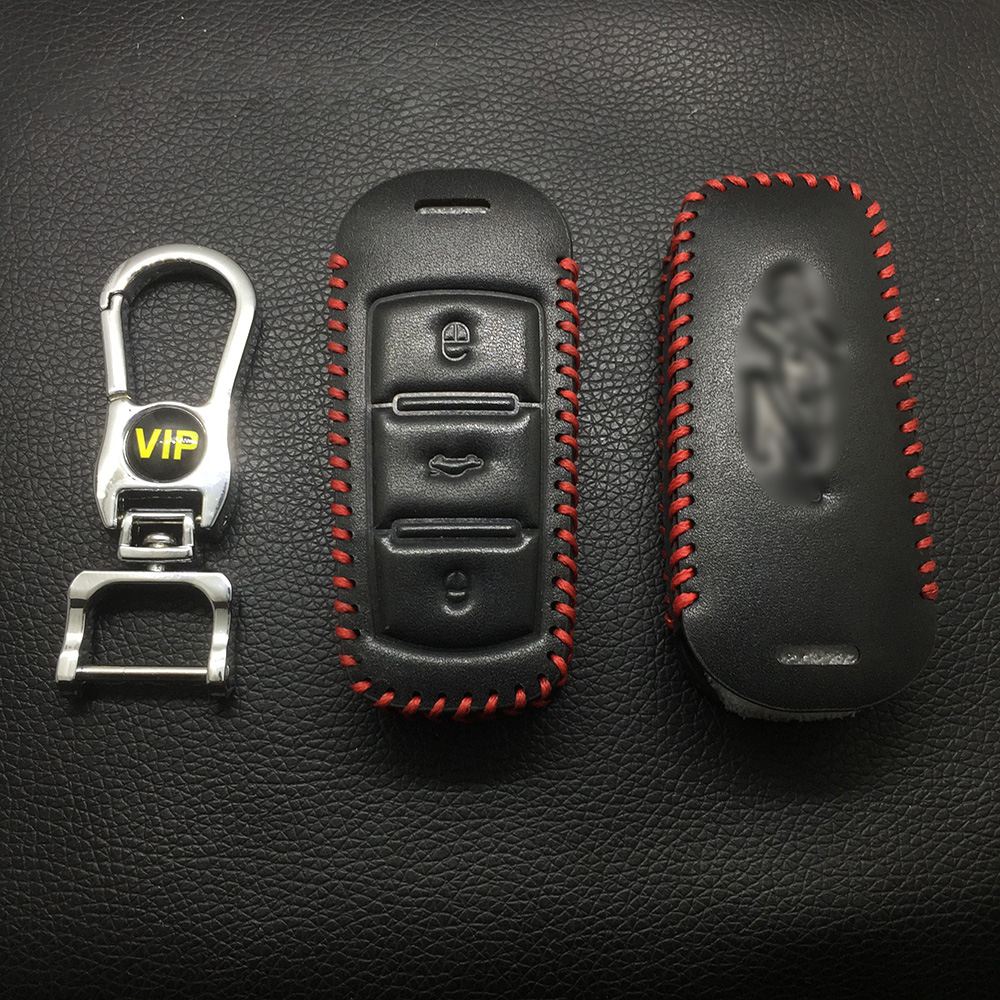 Leather Case for ZOTYE T700 Smart Card Car Key - 5 Sets