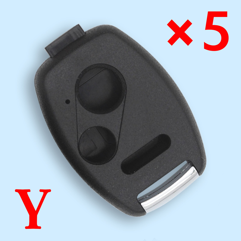 2+1 Buttons Suitable for Honda Accord Civic Ossaid Fit Straight Remote Control Key Shell- pack of 5 