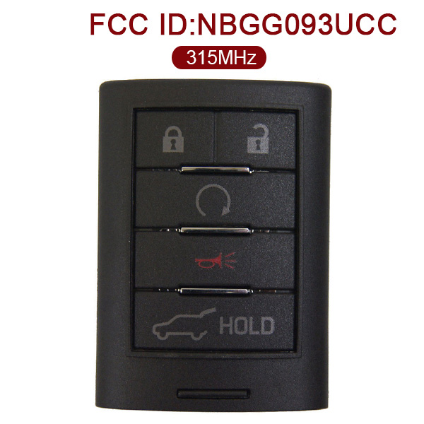 315 MHz 4+1 Buttons Smart Key for 2015+ Cadillac ELR - NBG009768T
