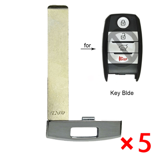 Emergency Prox Smart Key FOB Uncut Blade Insert for 2016-2018 Kia Optima FCC ID: SY5JFFGE04 - pack of 5