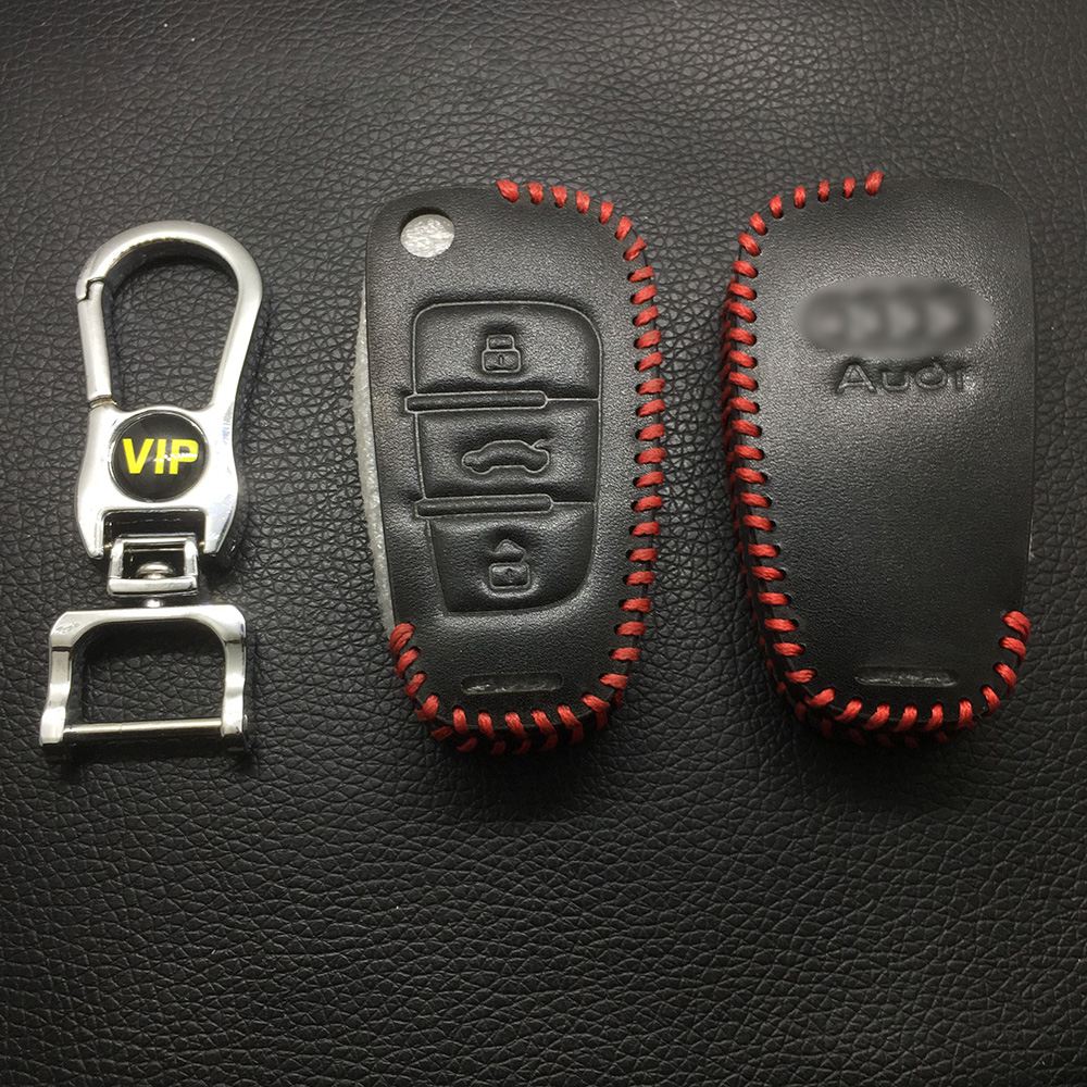 Leather Case for Audi A6 Folding Car Key - 5 Sets