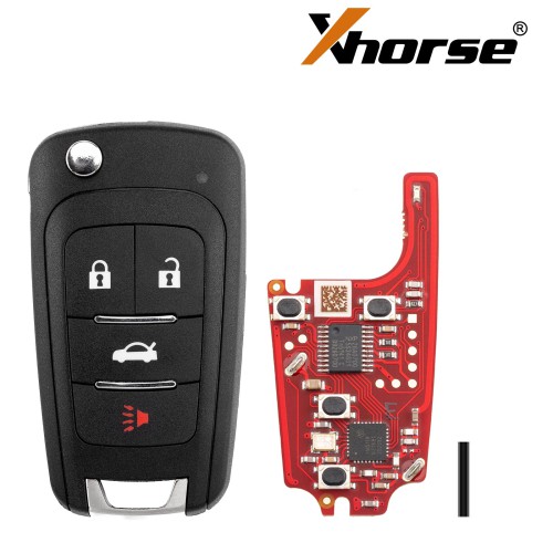 XHORSE XNBU21EN Second Generation Remote Key Buick Flip 4 Buttons English Version - Pack of 5