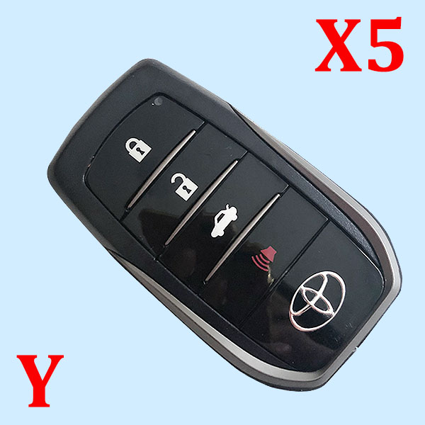 Surport 4D 8A Series for Toyota Xhorse VVDI XM Smart Key Universal 4 Buttons Remote Key Shell - 5 pcs