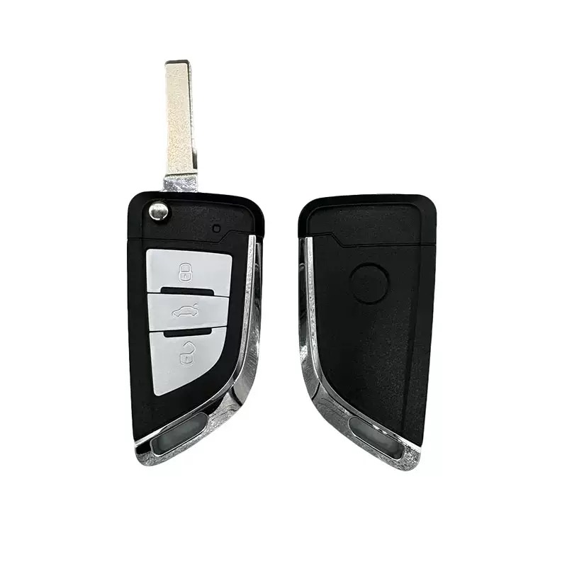 HU66 Blade ModifIed Folding Remote Key Shell for Volkswagen MQB: Golf 7, Lamando, Skoda, Tiguan, Tharu, Tayron - Pack of 5